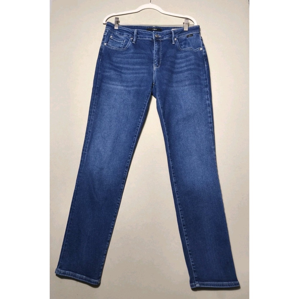 mavi womens jeans 31x32 emma slim‎ boyfriend dark wash stretch blue denim
